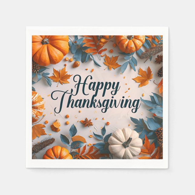 Serviette En Papier Papier bon thanksgiving Napkin (Devant)