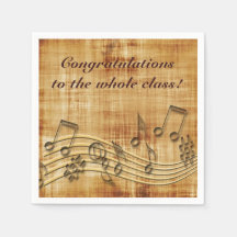 Papier Brown de musique serviettes
