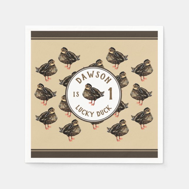 Serviette En Papier Papier canard Napkin (Devant)
