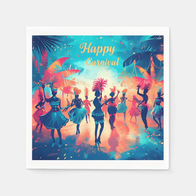 Serviette En Papier Papier carnaval Napkin (Devant)