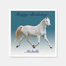 Serviette En Papier Papier Cheval Blanc serviettes Anniversaire