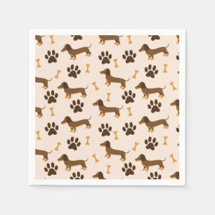 Serviette En Papier Papier Chien Dachshund