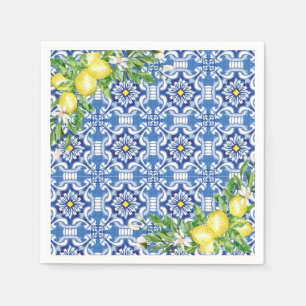 Serviette En Papier Papier citron méditerranéen Napkin