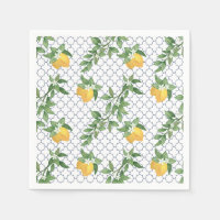 Papier citron méditerranéen Napkin