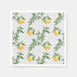 Serviette En Papier Papier citron méditerranéen Napkin