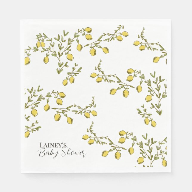 Serviette En Papier Papier citron Napkin (Devant)