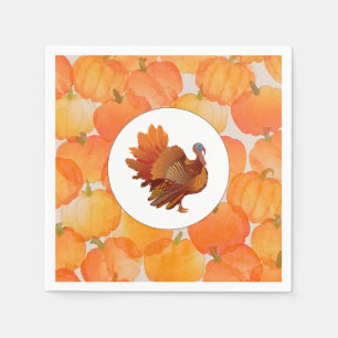 Serviette En Papier Papier Citrouille Thanksgiving Napkin
