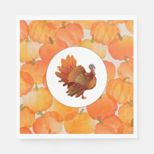 Serviette En Papier Papier Citrouille Thanksgiving Napkin