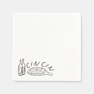 Serviette En Papier Papier, Cocktail Standard - Cin Cin