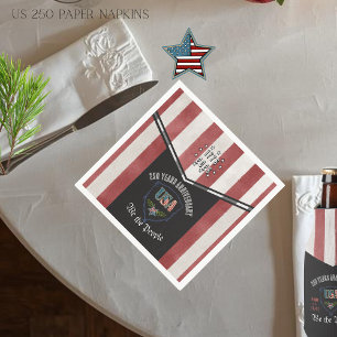 Serviette En Papier Papier commémoratif patriotique US 250 We the Peop