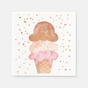 Serviette En Papier Papier Confetti en croûte de glace rose Boho