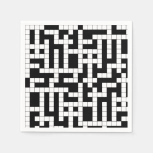 Serviette En Papier Papier croisé noir et blanc