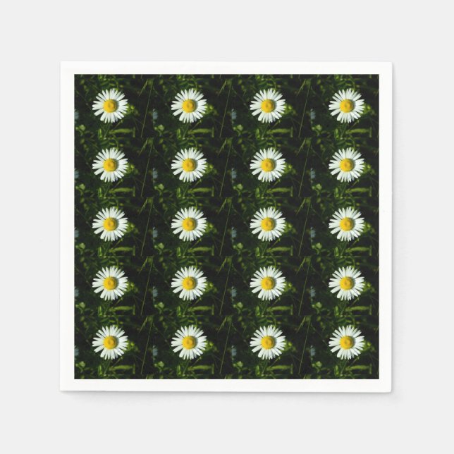 Serviette En Papier Papier Daisy Éblouissant Napkin (Devant)
