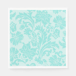 Serviette En Papier Papier damassé sarcelle