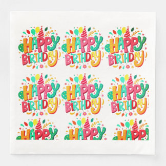 Serviette En Papier Papier d'anniversaire