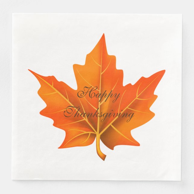 Serviette En Papier Papier d'automne Thanksgiving (Devant)