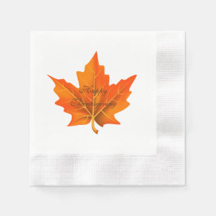 Serviette En Papier Papier d'automne Thanksgiving
