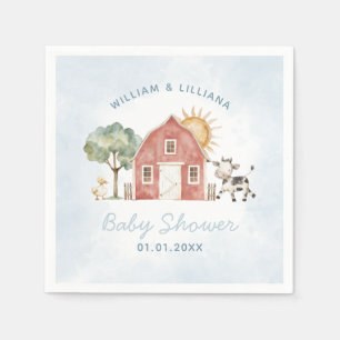 Serviette En Papier Papier de Baby shower agricole