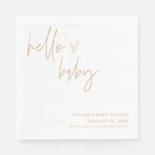 Serviette En Papier Papier de Baby shower neutre pour le genre Napkin 