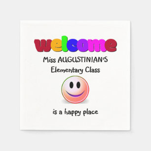Serviette En Papier Papier de bienvenue pour les enseignants