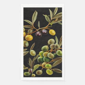Serviette En Papier Papier de branche d'olive élégant Napkin