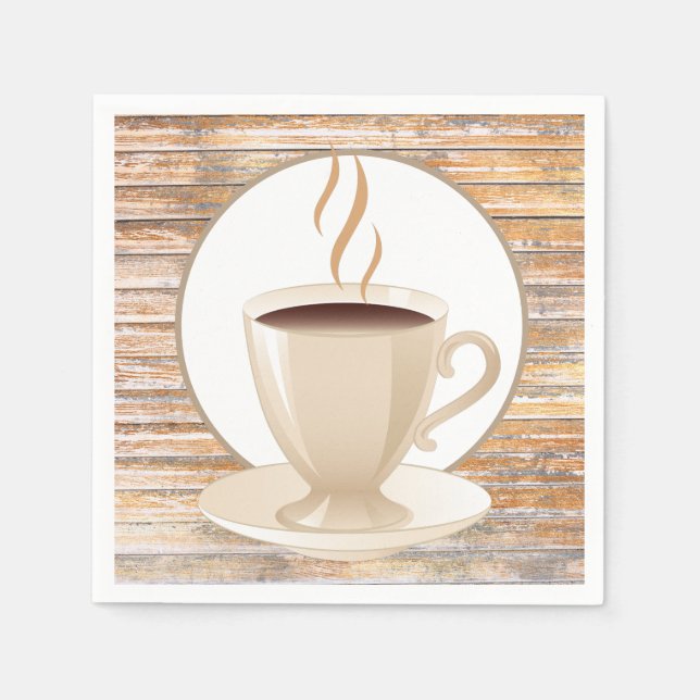 Serviette En Papier Papier de café mignon (Devant)