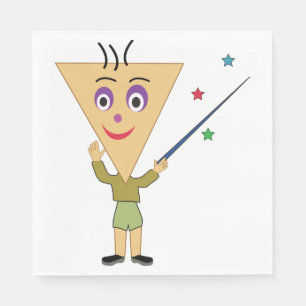 Serviette En Papier Papier de caractère triangle tête