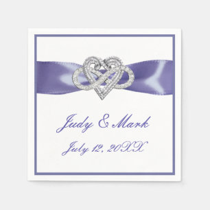 Serviette En Papier Papier de coeur bleu violet Infinité