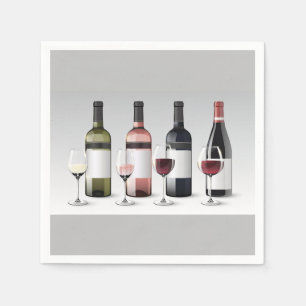 Serviette En Papier Papier de collection de vin serviettes
