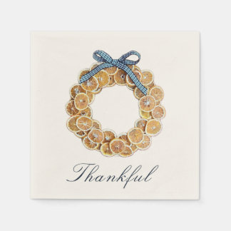 Serviette En Papier Papier de couronne d'agrumes d'automne
