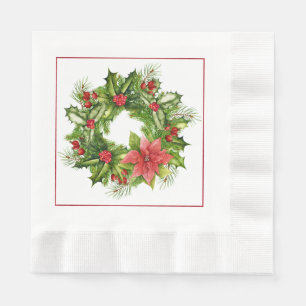 Serviette En Papier Papier de couronne de Noël