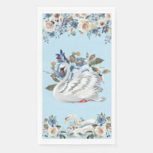 Papier de cygne bleu Napkin