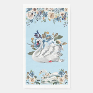 Serviette En Papier Papier de cygne bleu Napkin