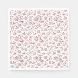 Serviette En Papier Papier de dessert de boulangerie d'aquarelle
