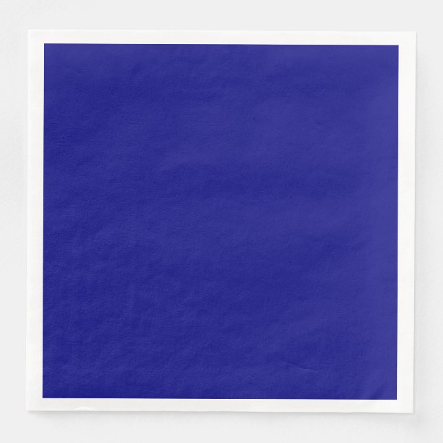 Serviette En Papier Papier de dîner bleu marine Napkin (Devant)