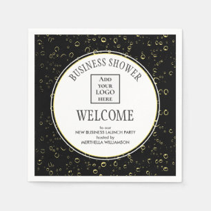 Serviette En Papier Papier de DOUCHE D'AFFAIRES noir élégant Napkin