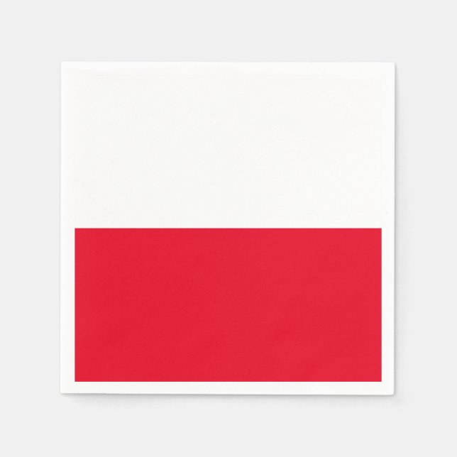 Serviette En Papier Papier de Drapeau polonais (Devant)