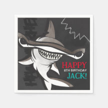 Papier de fête d'anniversaire de requin Hammerhead