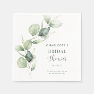 Serviette En Papier Papier de Fête des mariées Botanique Eucalyptus