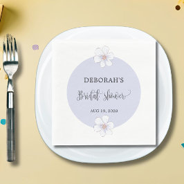 Serviette En Papier Papier de Fête des mariées floral Lilac Napkin