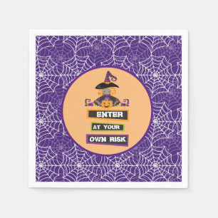 Serviette En Papier Papier de fête violet Halloween serviettes, servie
