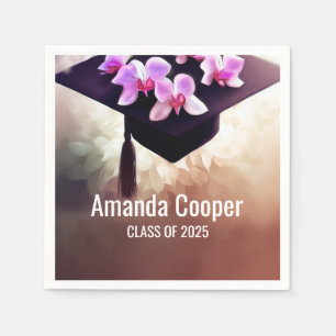 Serviette En Papier Papier de finition orchidée élégant Napkin