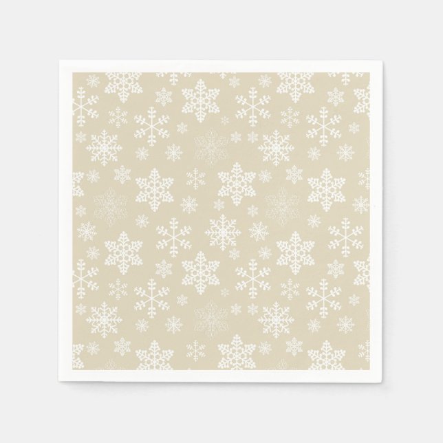 Serviette En Papier Papier de flocons d'or (Devant)