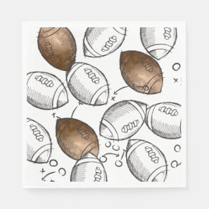 Serviette En Papier Papier de football aquarelle