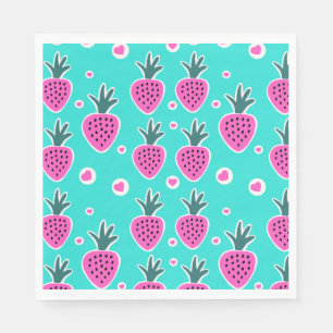 Serviette En Papier Papier de fraises Cartes