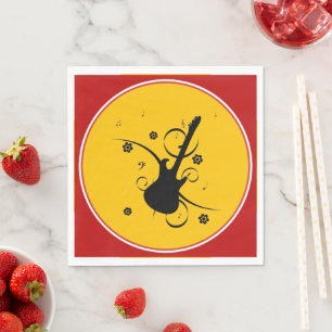 Serviette En Papier Papier de guitare Napkin