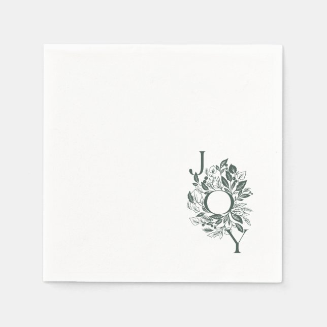 Serviette En Papier Papier de joie botanique Napkin (Devant)