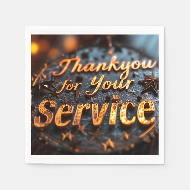 Serviette En Papier Papier de jour pour anciens combattants Napkin (Devant)