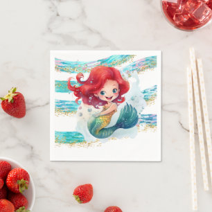 Serviette En Papier Papier de la série Mermaid Napkin