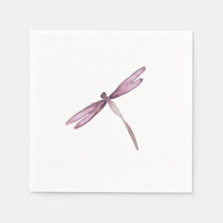 Serviette En Papier Papier de libellule blanc violet serviettes libell